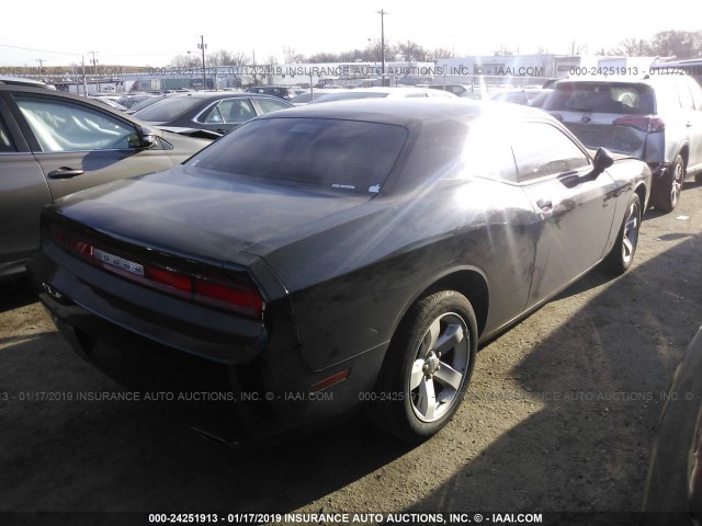 2C3CDYAG2EH127089 - 2014 DODGE CHALLENGER SXT BLACK photo 4