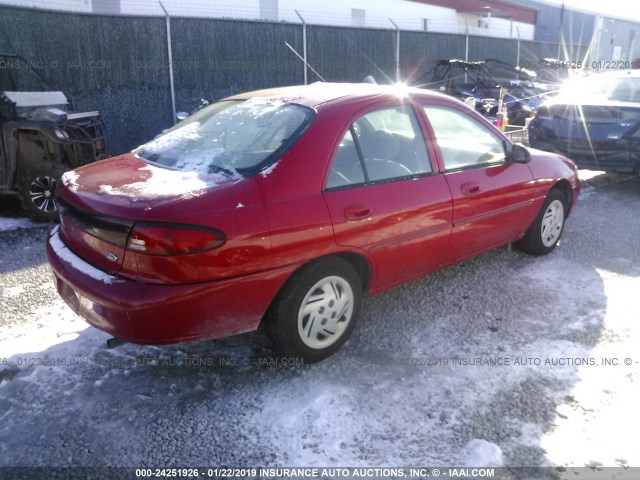 3FAFP13P41R240986 - 2001 FORD ESCORT RED photo 4