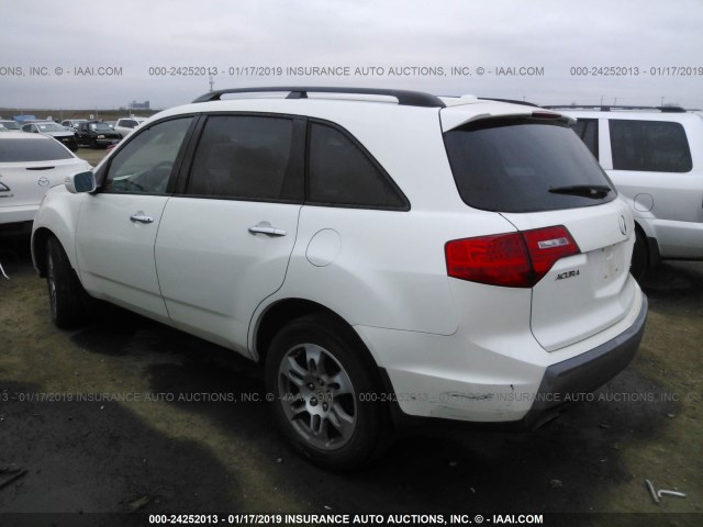 2HNYD28338H516484 - 2008 ACURA MDX TECHNOLOGY WHITE photo 3