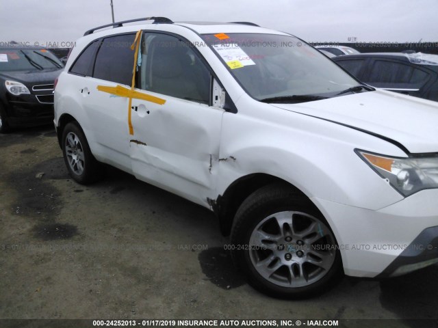 2HNYD28338H516484 - 2008 ACURA MDX TECHNOLOGY WHITE photo 6