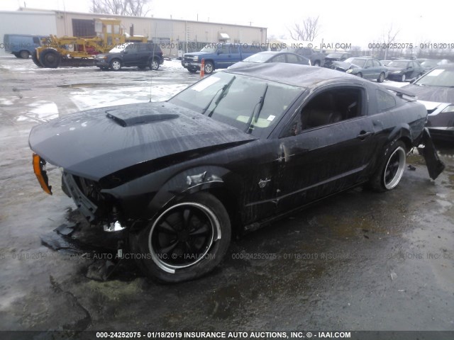 1ZVHT82H695145522 - 2009 FORD MUSTANG GT BLACK photo 2