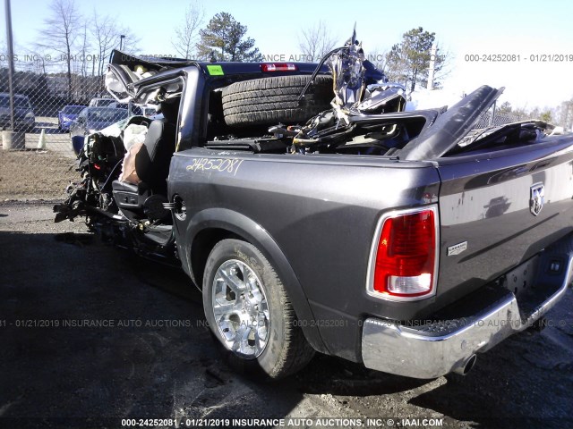 1C6RR7NT4FS698609 - 2015 RAM 1500 LARAMIE GRAY photo 3