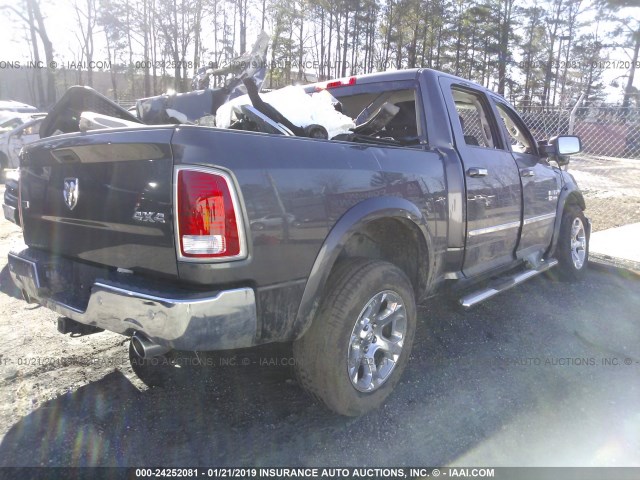 1C6RR7NT4FS698609 - 2015 RAM 1500 LARAMIE GRAY photo 4