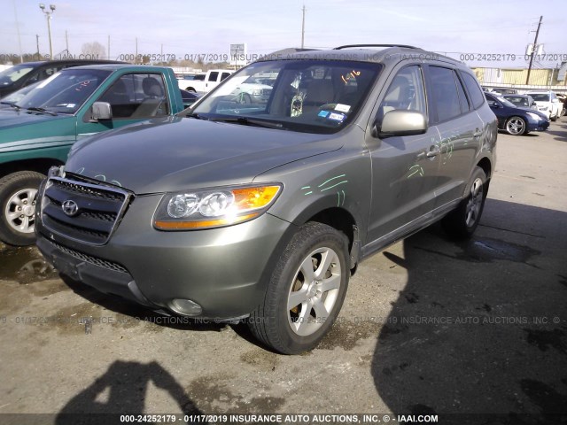 5NMSH13E89H313437 - 2009 HYUNDAI SANTA FE SE/LIMITED GREEN photo 2