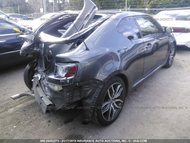 JTKJF5C77FJ009749 - 2015 TOYOTA SCION TC ნაცრისფერი ფოტო 4