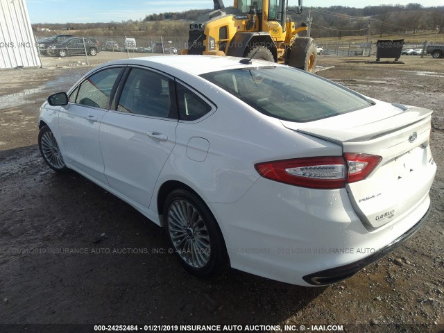 3FA6P0K95FR115905 - 2015 FORD FUSION TITANIUM WHITE photo 3