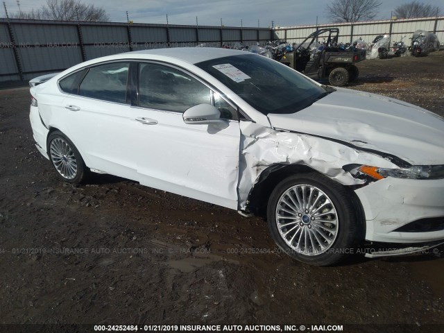 3FA6P0K95FR115905 - 2015 FORD FUSION TITANIUM WHITE photo 6