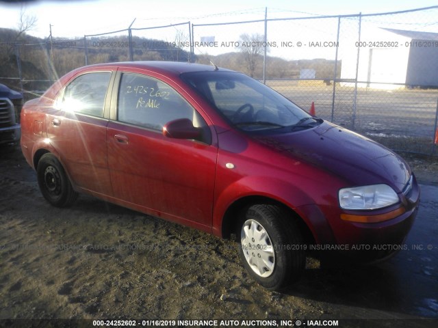 KL1TD52665B386166 - 2005 CHEVROLET AVEO LS RED photo 1