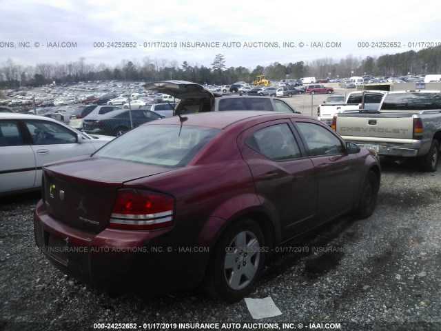 1B3LC46BX9N538145 - 2009 DODGE AVENGER SE/SXT RED photo 4