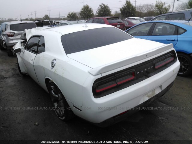 2C3CDZAG7GH316118 - 2016 DODGE CHALLENGER SXT WHITE photo 3