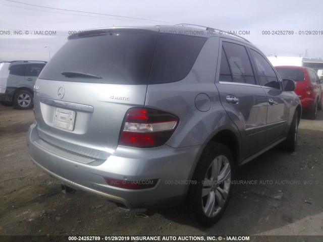 4JGBB8GBXAA571270 - 2010 MERCEDES-BENZ ML 350 4MATIC SILVER photo 4