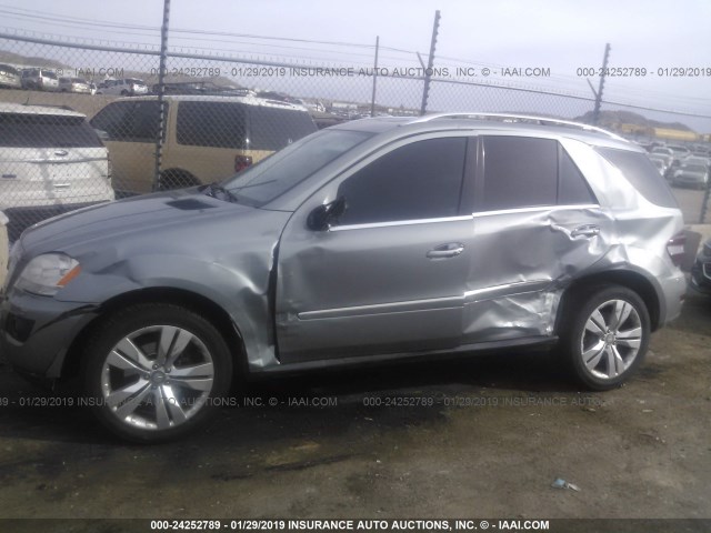 4JGBB8GBXAA571270 - 2010 MERCEDES-BENZ ML 350 4MATIC SILVER photo 6