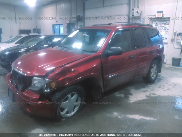 1GKDT13S922271694 - 2002 GMC ENVOY BURGUNDY photo 2