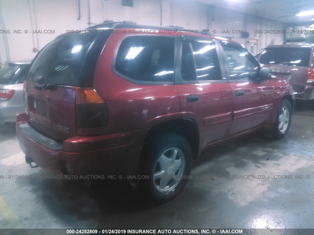 1GKDT13S922271694 - 2002 GMC ENVOY BURGUNDY photo 4