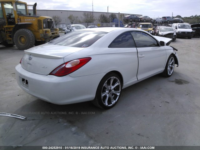 4T1CA38P15U057834 - 2005 TOYOTA CAMRY SOLARA SE/SLE WHITE photo 4