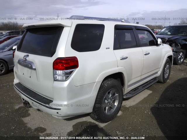 JTEZU5JR8C5041873 - 2012 TOYOTA 4RUNNER SR5/LIMITED WHITE photo 4