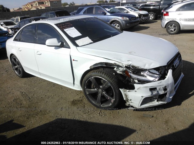 WAUKGAFL6EA145974 - 2014 AUDI S4 PRESTIGE WHITE photo 1