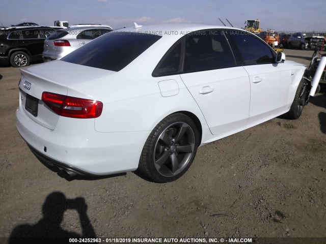 WAUKGAFL6EA145974 - 2014 AUDI S4 PRESTIGE WHITE photo 4