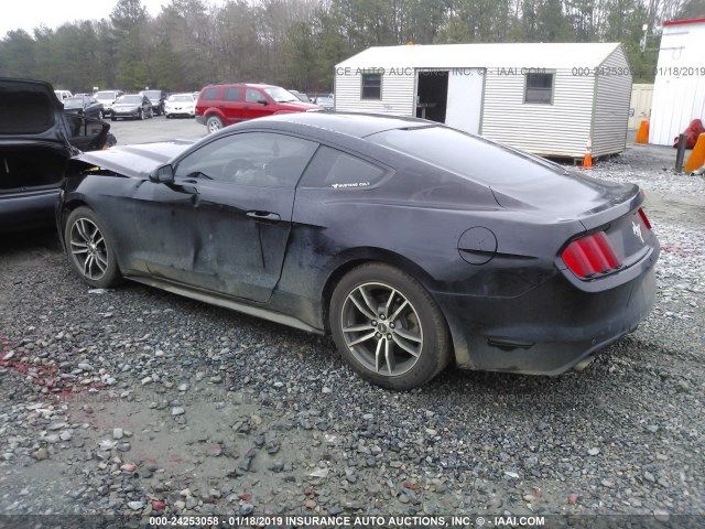 1FA6P8AM8G5201167 - 2016 FORD MUSTANG BLACK photo 3