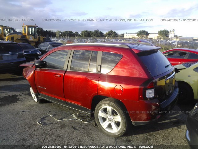 1C4NJCBA2HD124768 - 2017 JEEP COMPASS SPORT RED photo 3