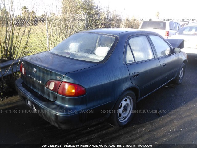 1NXBR12E9WZ096611 - 1998 TOYOTA COROLLA VE/CE/LE GREEN photo 4