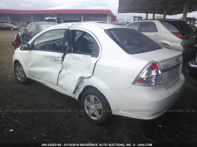 KL1TD5DE4AB091310 - 2010 CHEVROLET AVEO LS/LT Սպիտակ լուսանկար 3