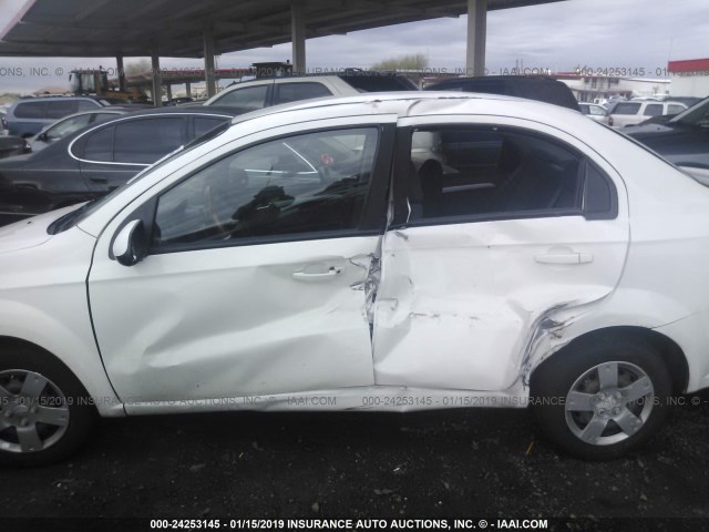 KL1TD5DE4AB091310 - 2010 CHEVROLET AVEO LS/LT Սպիտակ լուսանկար 6