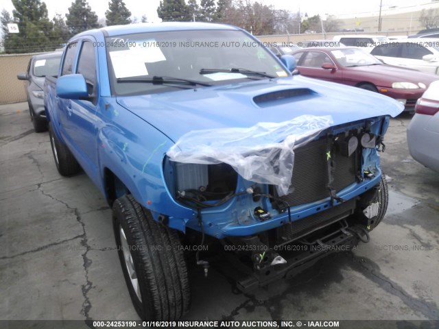 5TEJU62N48Z552813 - 2008 TOYOTA TACOMA DOUBLE CAB PRERUNNER BLUE photo 1