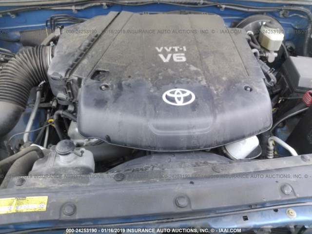 5TEJU62N48Z552813 - 2008 TOYOTA TACOMA DOUBLE CAB PRERUNNER BLUE photo 10