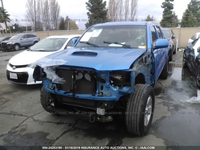 5TEJU62N48Z552813 - 2008 TOYOTA TACOMA DOUBLE CAB PRERUNNER BLUE photo 2
