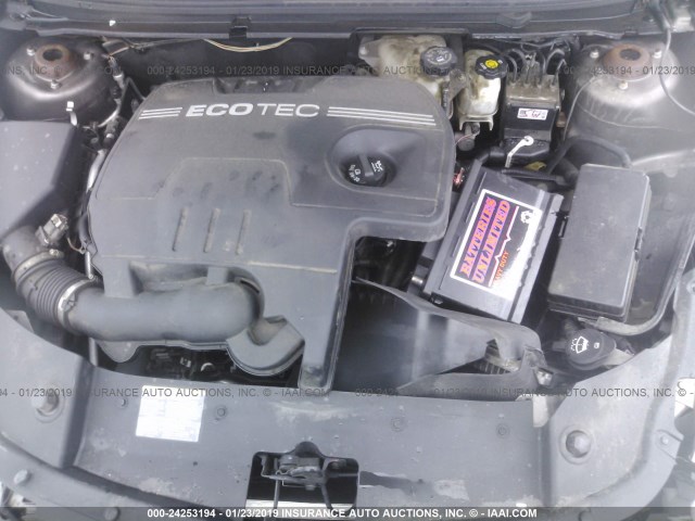 1G1ZC5E06AF127105 - 2010 CHEVROLET MALIBU 1LT ყავისფერი ფოტო 10