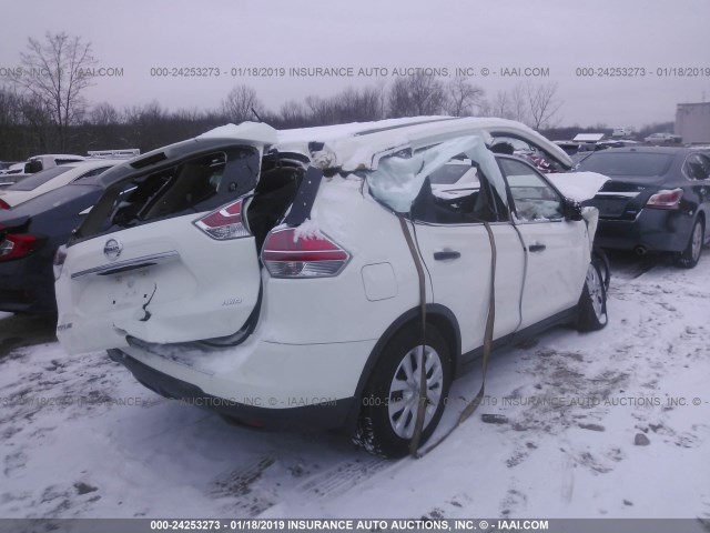 5N1AT2MV5GC920675 - 2016 NISSAN ROGUE S/SL/SV WHITE photo 4