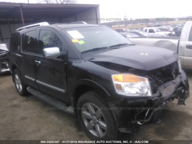 5N1BA0NE8DN601493 - 2013 NISSAN ARMADA PLATINUM BLACK photo 1