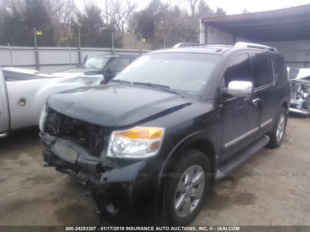 5N1BA0NE8DN601493 - 2013 NISSAN ARMADA PLATINUM BLACK photo 2