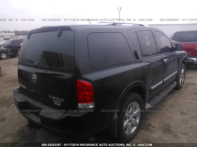 5N1BA0NE8DN601493 - 2013 NISSAN ARMADA PLATINUM BLACK photo 4