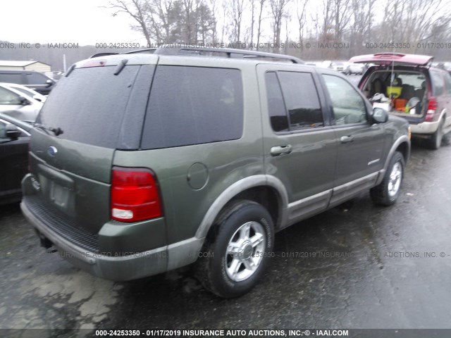 1FMZU73E62UA88829 - 2002 FORD EXPLORER XLT GREEN photo 4