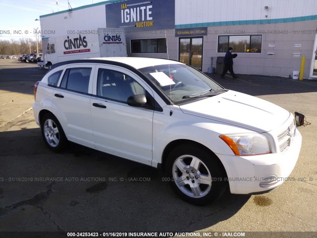 1B3HB48B68D653416 - 2008 DODGE CALIBER SXT WHITE photo 1