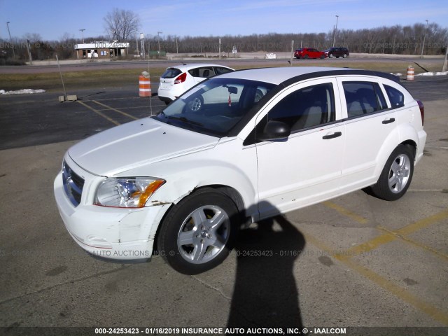 1B3HB48B68D653416 - 2008 DODGE CALIBER SXT WHITE photo 2