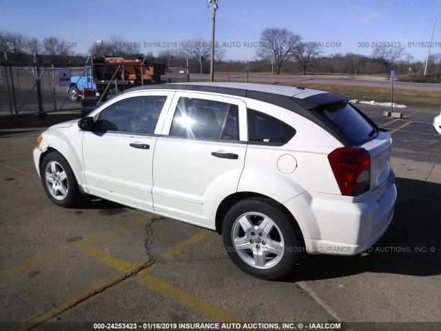 1B3HB48B68D653416 - 2008 DODGE CALIBER SXT WHITE photo 3