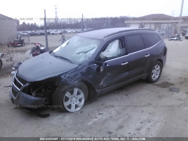 1GNKVGED9BJ330075 - 2011 CHEVROLET TRAVERSE LT GRAY photo 2