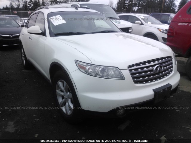 JNRAS08W65X220698 - 2005 INFINITI FX35 WHITE photo 1