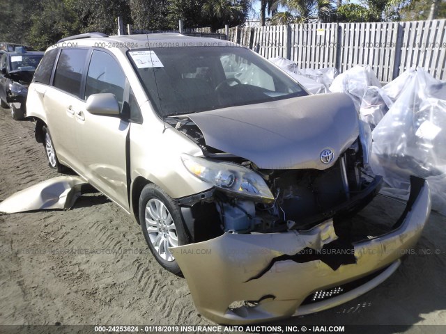 5TDYK3DC1DS331076 - 2013 TOYOTA SIENNA XLE/LIMITED TAN photo 1