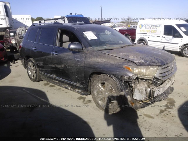 5TDYK3EH0CS080687 - 2012 TOYOTA HIGHLANDER LIMITED GRAY photo 1