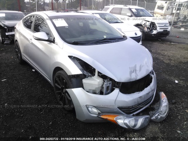 KMHDH4AE9CU375728 - 2012 HYUNDAI ELANTRA GLS/LIMITED SILVER photo 1