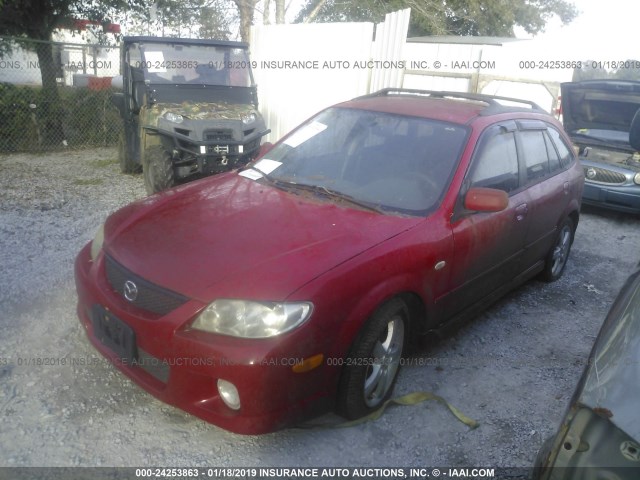 JM1BJ245131202609 - 2003 MAZDA PROTEGE PR5 RED photo 2