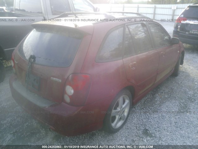 JM1BJ245131202609 - 2003 MAZDA PROTEGE PR5 RED photo 4