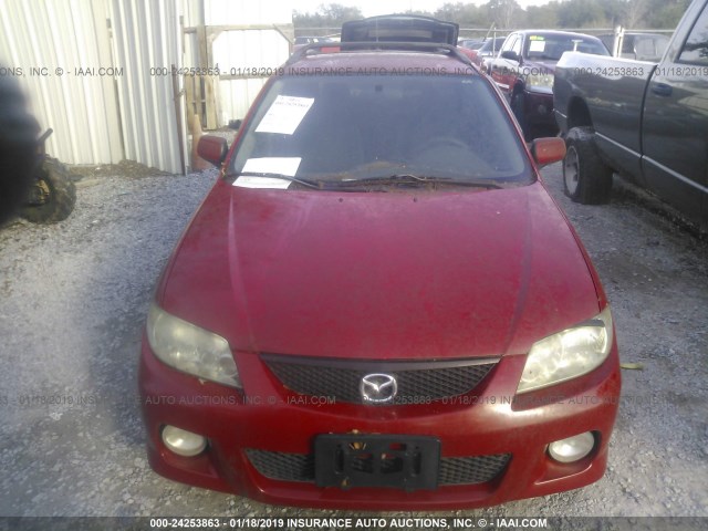 JM1BJ245131202609 - 2003 MAZDA PROTEGE PR5 RED photo 6