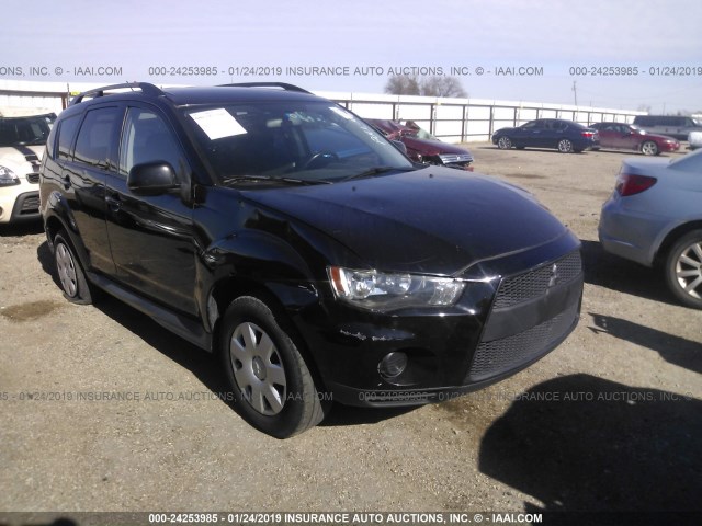 JA4AS2AW6BU033765 - 2011 MITSUBISHI OUTLANDER ES BLACK photo 1