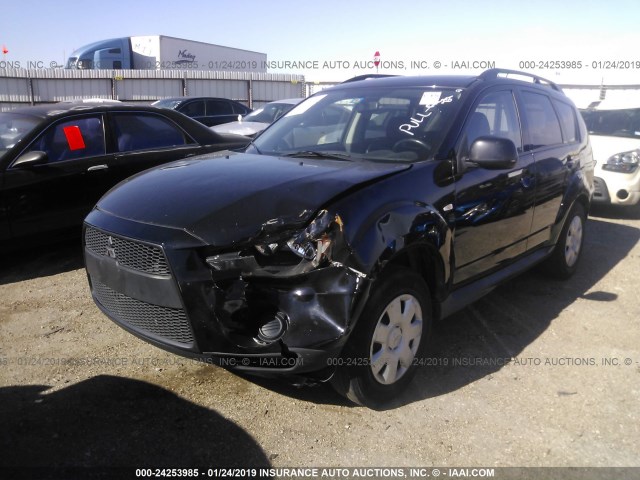 JA4AS2AW6BU033765 - 2011 MITSUBISHI OUTLANDER ES BLACK photo 2