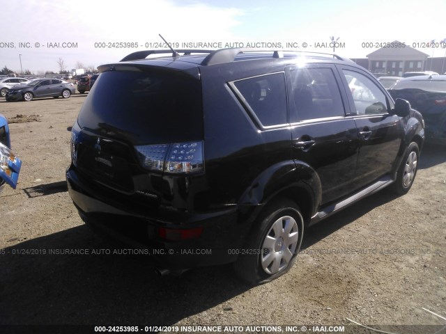 JA4AS2AW6BU033765 - 2011 MITSUBISHI OUTLANDER ES BLACK photo 4